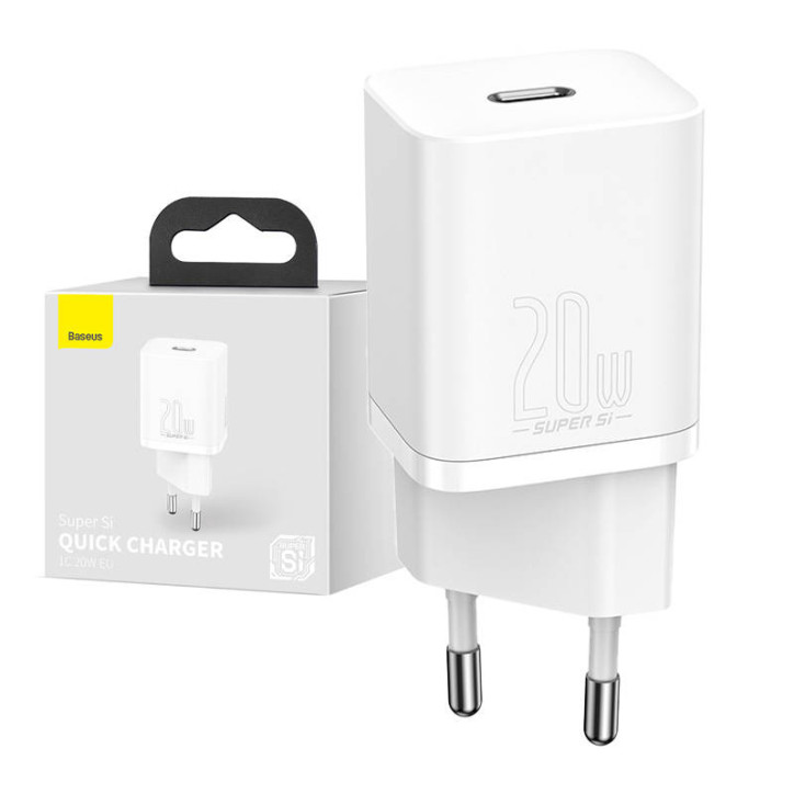 Baseus Super Si Quick Charger 1C 20W Bianco
