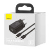 Baseus Super Si Quick Charger 1C 20W con cavo USB-C Lightning 1m Nero