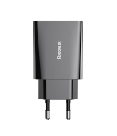 Baseus Speed Mini Quick Charger, USB-C, PD, 3A, 20W (black)