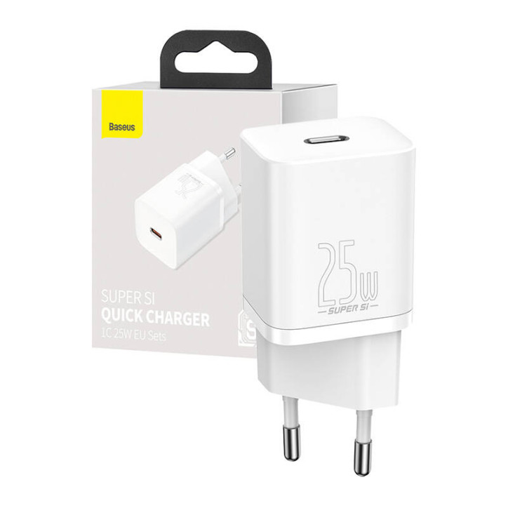 Caricatore Baseus Super Si Quick Charger 1C 25W Bianco
