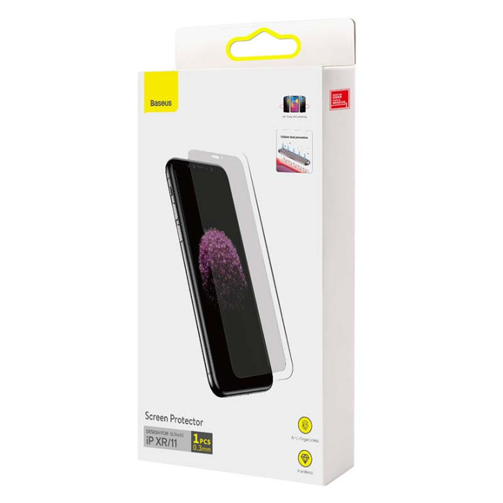 Baseus Vetro Temperato 0.3mm Schermo Intero per iPhone XR/11