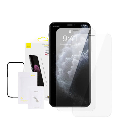 Baseus Pellicola Vetro Temperato 0.3mm per iPhone XS Max/11 Pro Max 6.5" (2pz)