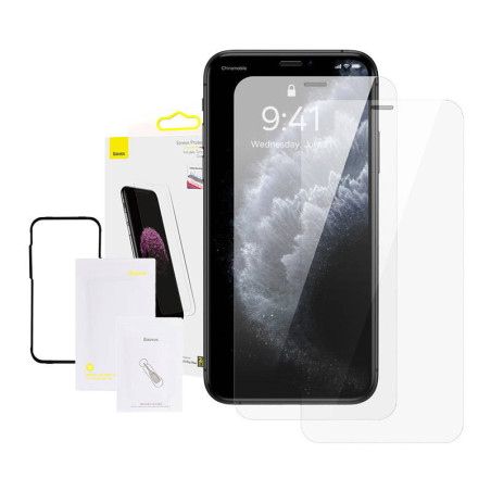 Baseus Pellicola Vetro Temperato 0.3mm per iPhone XS Max/11 Pro Max 6.5" (2pz)