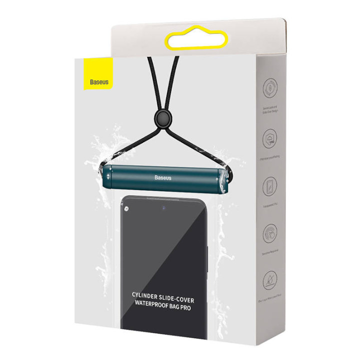 Baseus Cylinder Slide-cover Custodia Impermeabile per Smartphone Blu