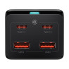 Baseus GaN3 Pro wall charger / powerstrip 2xUSB + 2xUSB-C + AC, 100W (black)