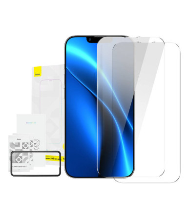 Baseus Crystal Vetro Temperato 2pz per iPhone 14 Plus/13 Pro Max 0.3mm
