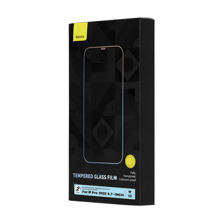 Baseus Pellicola Vetro Temperato Anti-polvere 0.3mm per iPhone 14 Pro Max (2pz)