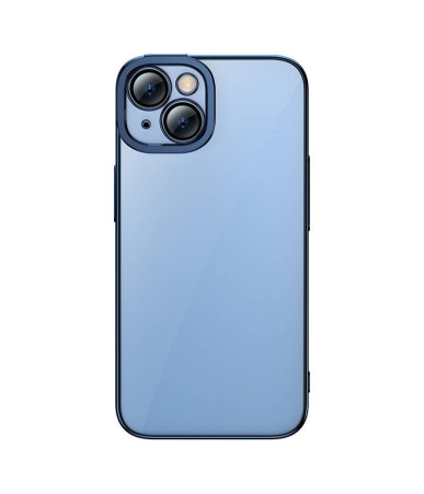 Baseus Glitter Set Cover Trasparente e Vetro Temperato per iPhone 14 Plus Blu
