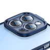Baseus Glitter Cover Trasparente e Vetro Temperato per iPhone 14 Pro (Blu)