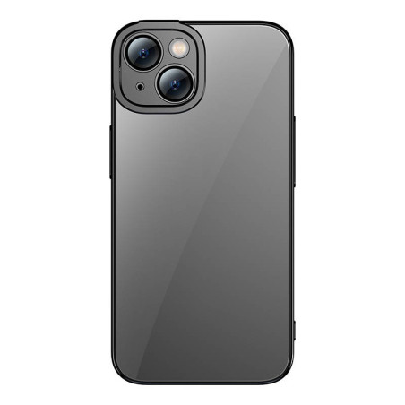 Baseus Glitter Custodia Trasparente e Vetro Temperato per iPhone 14 Plus Nero