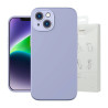 Baseus Liquid Silica Gel Case per iPhone 14 Plus Lavanda con Vetro Temperato e Kit Pulizia