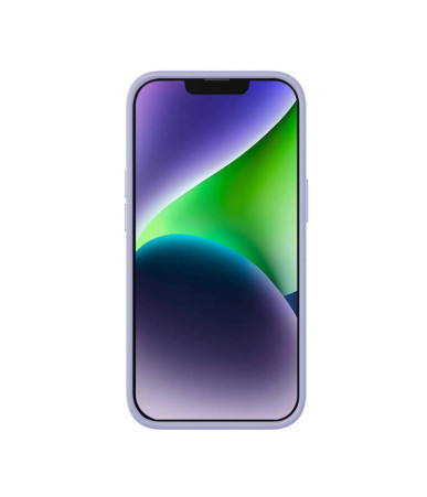 Baseus Liquid Silica Gel Case per iPhone 14 Plus Lavanda con Vetro Temperato e Kit Pulizia