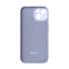 Baseus Cover in Silicone per iPhone 14 Plus (Lavanda) + Vetro Temperato + Kit Pulizia