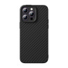 Baseus Synthetic Fiber Series Cover iPhone 14 Pro Nero con Vetro Temperato
