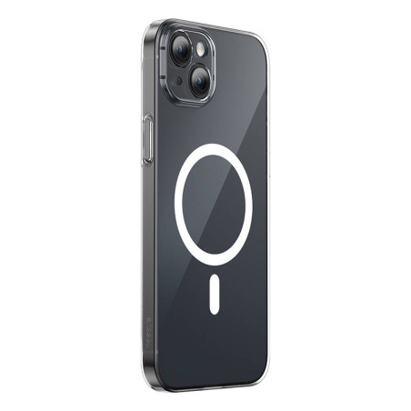 Baseus Magnetic Crystal Clear Cover iPhone 13 con Protezione Schermo in Vetro Temperato e Kit Pulizia Trasparente