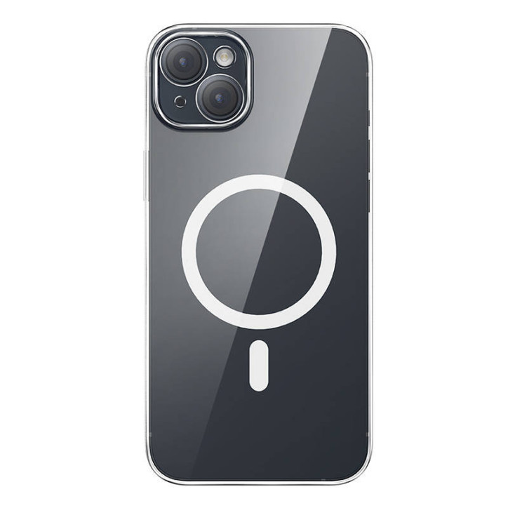 Baseus Magnetic Crystal Clear Cover iPhone 13 con Protezione Schermo in Vetro Temperato e Kit Pulizia Trasparente