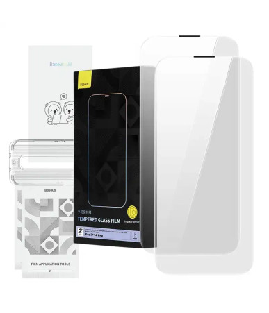 Vetro Temperato Baseus Corning per iPhone 14 Pro con filtro antipolvere integrato