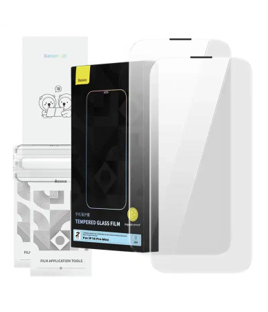 Baseus Vetro Temperato Corning per iPhone 14 Pro con Filtro Antipolvere