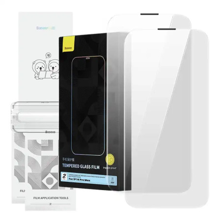 Baseus Vetro Temperato Corning per iPhone 14 Pro con Filtro Antipolvere