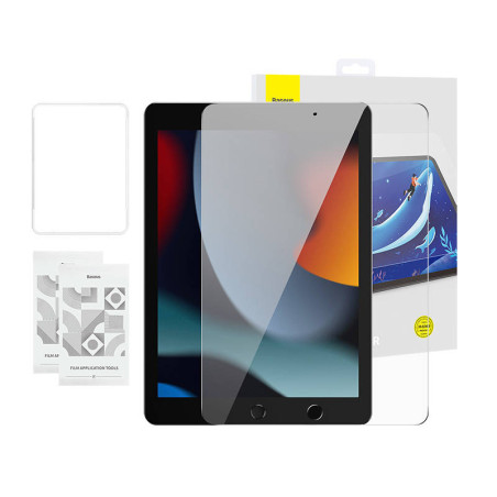 Baseus Vetro Temperato Crystal 0.3mm per iPad Pro/Air3/10.2" 7/8/9 (2pz) + Kit Pulizia