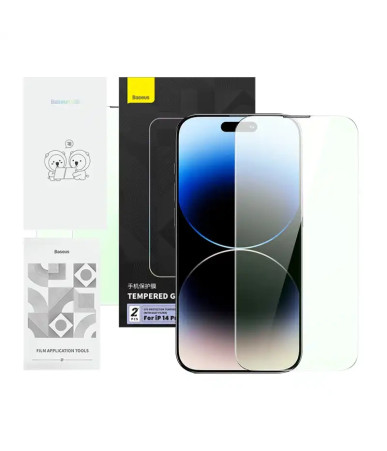 Tempered glass with eye protection filter Baseus Crystal Series iPhone 14 PRO