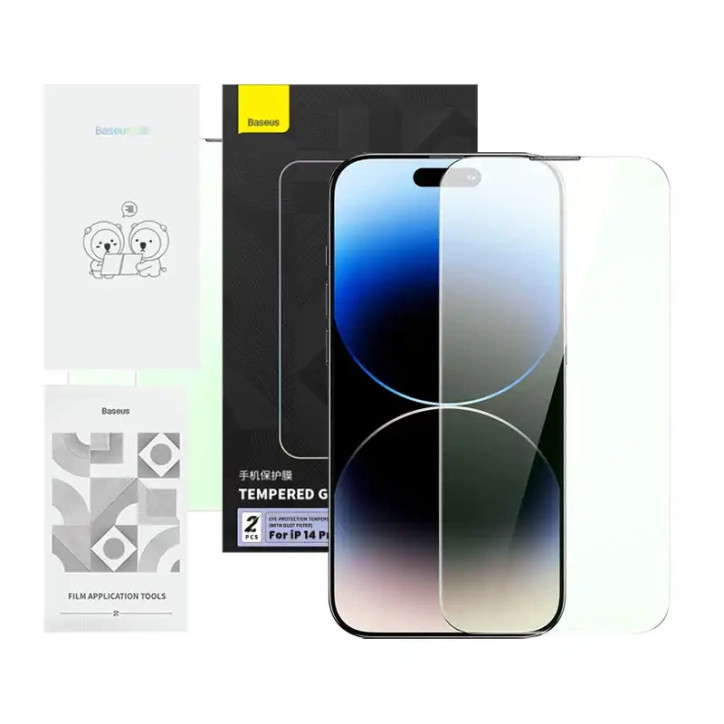 Protezione Schermo Vetro Temperato Baseus Crystal Series iPhone 14 PRO con Filtro Occhi