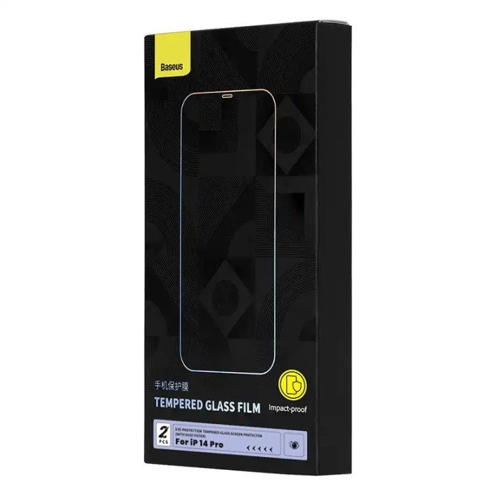 Baseus Crystal Series Vetro Temperato iPhone 14 PRO con Filtro Protezione Occhi