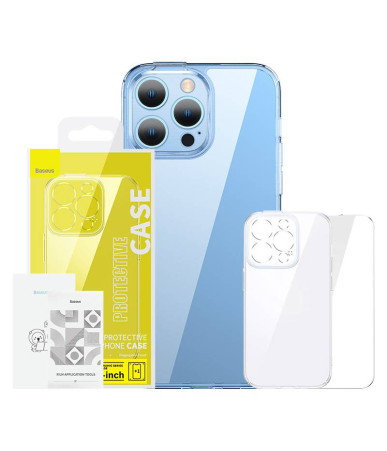 Baseus Set Cover Vetro Trasparente SuperCeramic e Vetro Temperato per iPhone 14 Plus