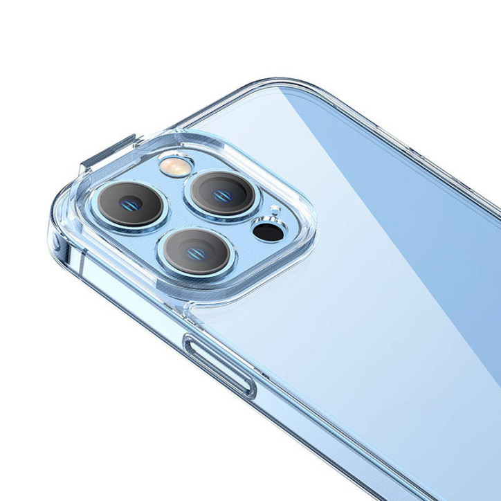 Baseus SuperCeramic Set Custodia Trasparente in Vetro + Pellicola Protettiva per iPhone 14 Plus
