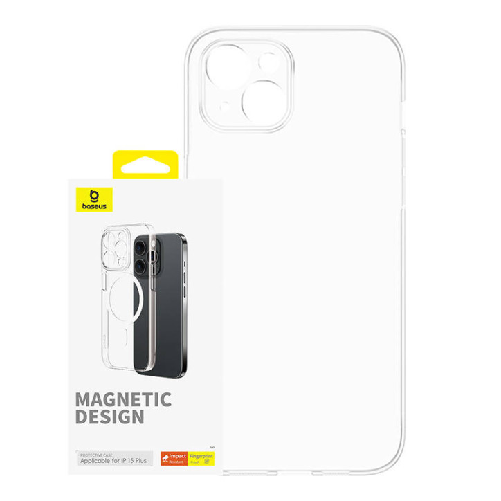 Baseus OS-Lucent Series Custodia Magnetica per iPhone 15 Plus Trasparente