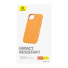 Custodia Baseus Fauxther Series per iPhone 15 Pro Max (Arancione)
