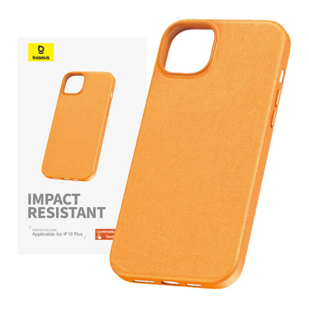 Baseus Fauxther Series Custodia per iPhone 15 Plus Arancione