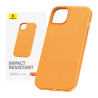 Cover per iPhone 15 Plus Baseus Fauxther Series (Arancione)