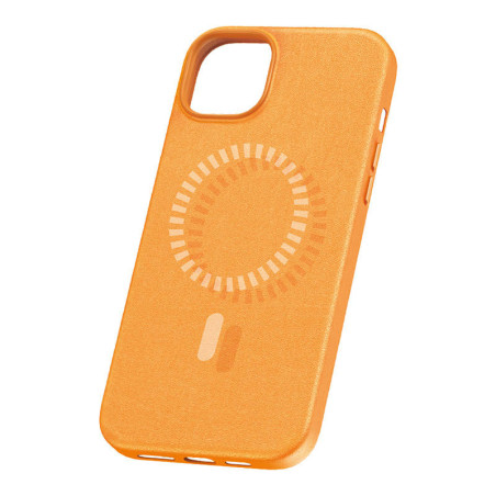 Baseus Fauxther Series Custodia Magnetica per iPhone 15 Plus (Arancione)