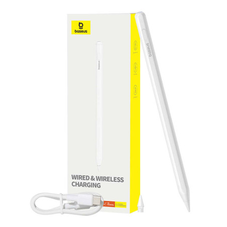 Baseus Smooth Writing Series Active Stylus Bianco con Ricarica Wireless e Cablata