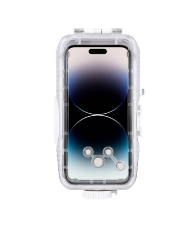 Puluz Custodia Impermeabile Bianca per iPhone 15 Plus/Pro Max/14 Plus/Pro Max/13 Pro Max/12 Pro Max/11 Pro Max