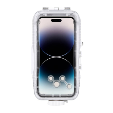 Puluz Custodia Impermeabile Bianca per iPhone 15 Plus/Pro Max/14 Plus/Pro Max/13 Pro Max/12 Pro Max/11 Pro Max
