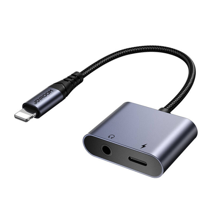 Joyroom SY-L01 Adattatore Audio Lightning a 3.5mm + Lightning Nero