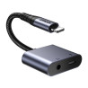 Adattatore Audio 2-in-1 Joyroom SY-L01 Lightning-3.5mm + Lightning (Nero)