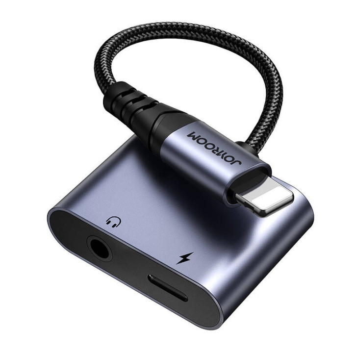 Joyroom SY-L01 Adattatore Audio Lightning a 3.5mm + Lightning Nero