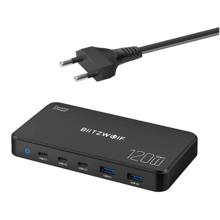 Blitzwolf BW-i100 5in1 120W Caricatore da Rete