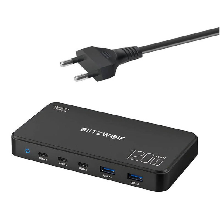 Blitzwolf BW-i100 5in1 120W Caricatore da Rete