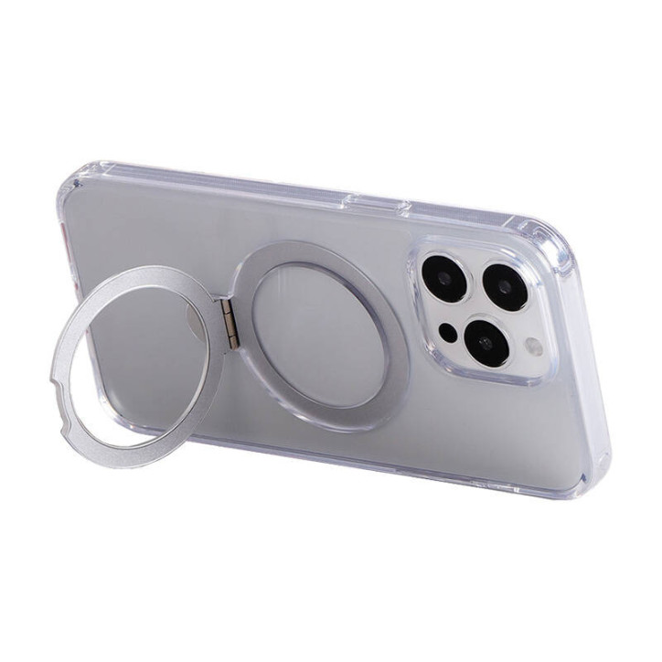 Joyroom JR-BP004 Custodia Protettiva Magnetica con Supporto per iPhone 15 Pro Trasparente