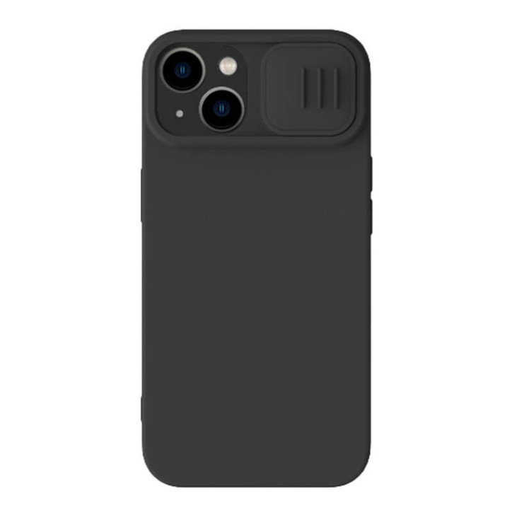 Nillkin CamShield Silky Silicone Cover per iPhone 15 Plus Nero