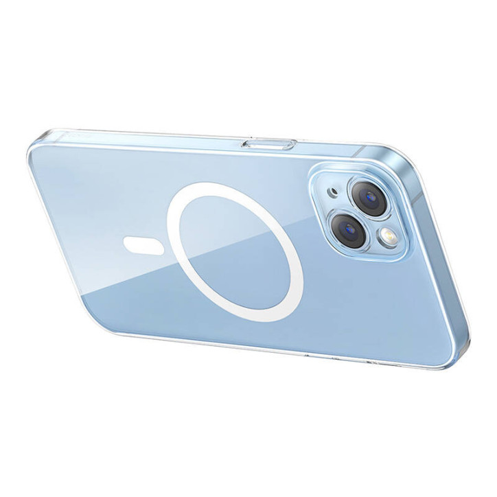 Baseus Crystal Series Custodia Magnetica iPhone 14 Plus con Vetro Temperato Trasparente