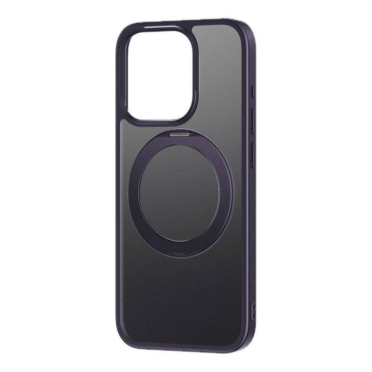 Cover per iP 14 Pro Baseus SkyRing 360° Viola con supporto + vetro temperato e kit pulizia e kit pulizia Cover per iP 14 Pro Baseus SkyRing 360° Viola con supporto + vetro temperato e kit pulizia e kit pulizia