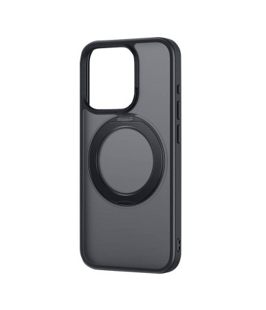 Custodia Baseus SkyRing 360° con Stand per iPhone 15 + tempered glass e kit pulizia (Nero)