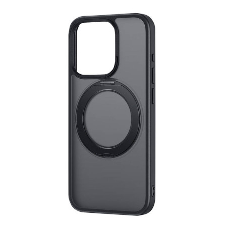 Baseus SkyRing 360° Cover iPhone 15 Nero con Vetro Temperato e Kit Pulizia