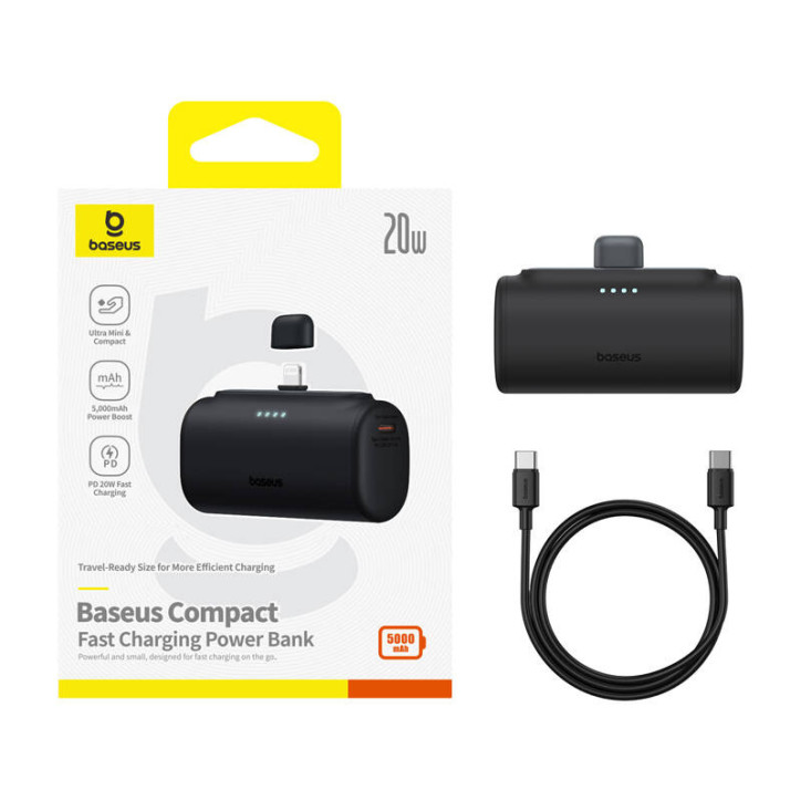 Powerbank Baseus Compact 5000mAh 20W Nero