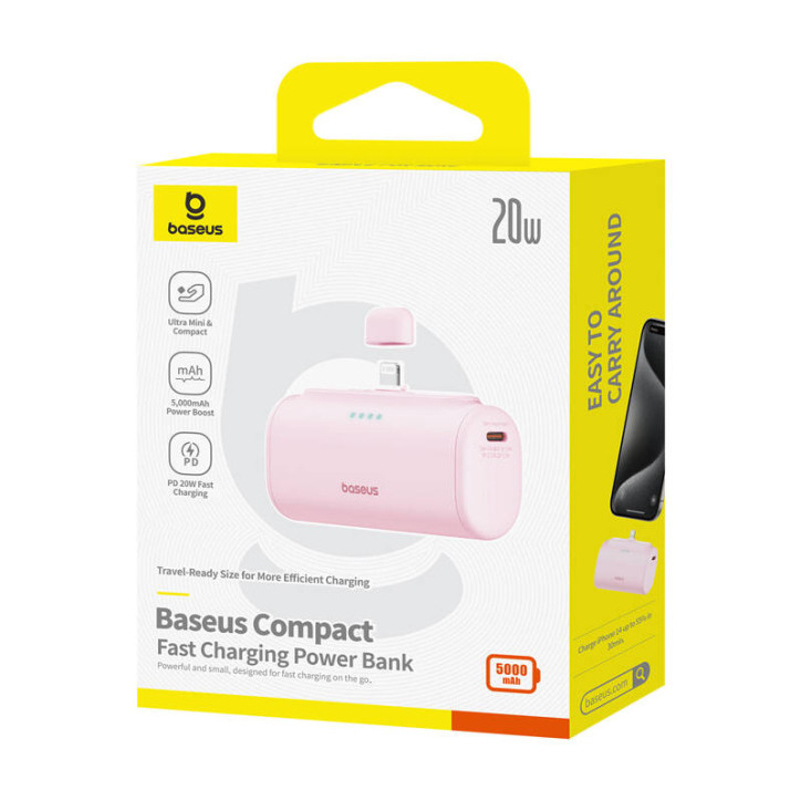 Powerbank Baseus Compact 5000mAh 20W Rosa